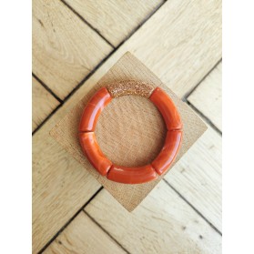Bracelet GEORGES terracotta paillettes dorées