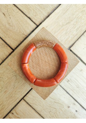Bracelet GEORGES terracotta paillettes dorées
