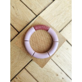 Bracelet GEORGES mauve paillettes roses
