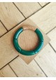 Bracelet GEORGES vert bouteille pailettes dorées