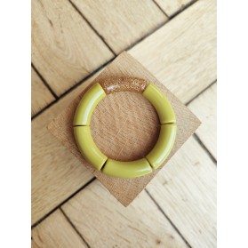 Bracelet GEORGES kaki paillettes dorées