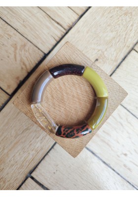 !!! NEW !!! Bracelet GEORGES glitter café noir et kaki