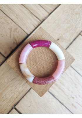!!! NEW !!! Bracelet GEORGES full glitter rose