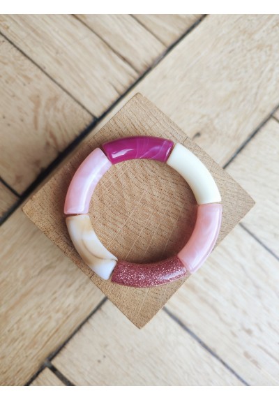 !!! NEW !!! Bracelet GEORGES full glitter rose