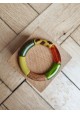 !!! NEW !!! Bracelet GEORGES kaki, léopard et glitter doré