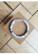 Bracelet GEORGETTE paillettes blanc et argent