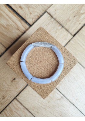 Bracelet GEORGETTE paillettes gris et argent