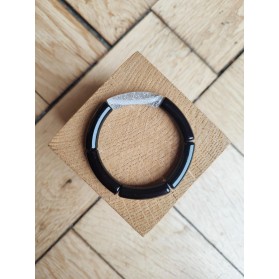 Bracelet GEORGETTE paillettes noir et argent