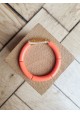 Bracelet GEORGETTE paillettes orange fluo et doré