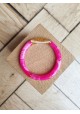 Bracelet GEORGETTE paillettes rose et doré