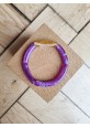 Bracelet GEORGETTE paillettes violet et doré