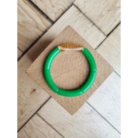 Bracelet GEORGETTE paillettes vert et doré