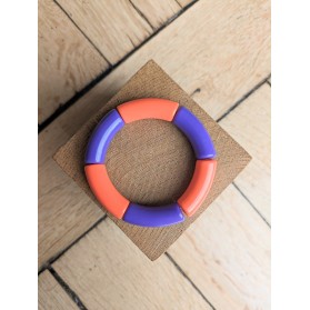Bracelet GEORGES bicolore violet et orange