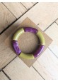 Bracelet GEORGES bicolore kaki et violet 