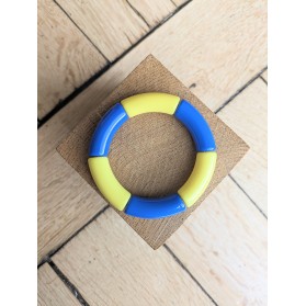 Bracelet GEORGES bicolore jaune et bleu roi
