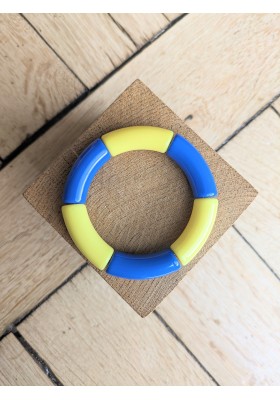 Bracelet GEORGES bicolore jaune et bleu roi