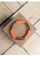 Bracelet GEORGETTE bicolore orange et marron