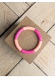 Bracelet GEORGETTE bicolore saumon et rose
