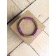 Bracelet GEORGETTE bicolore kaki et violet