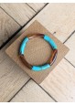 Bracelet GEORGETTE bicolore turquoise et marron