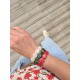 Bracelet TABATHA rouge marbré