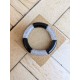 Bracelet GEORGES bicolore glitter argent noir