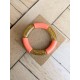 Bracelet GEORGES bicolore glitter doré orange fluo