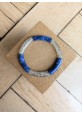 Bracelet GEORGETTE bicolore glitter argent bleu marine
