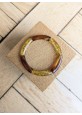 Bracelet GEORGETTE bicolore glitter doré marron