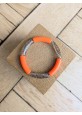 Bracelet GEORGETTE bicolore glitter multicolore orange fluo