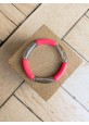 Bracelet GEORGETTE bicolore glitter multicolore rose corail