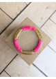 Bracelet GEORGETTE bicolore glitter doré rose marbré