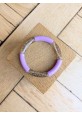 Bracelet GEORGETTE bicolore glitter multicolore parme