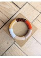 !!! NEW !!! Bracelet GEORGES terracotta, beige et léopard ambré
