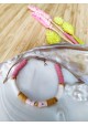 BRACELET CHARLOTTE - vieux rose et moutarde