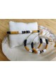 BRACELET CHARLOTTE - bleu marine et moutarde