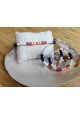 BRACELET CHARLOTTE - Bleu marine et vieux rose
