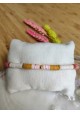 BRACELET CHARLOTTE - vieux rose et moutarde
