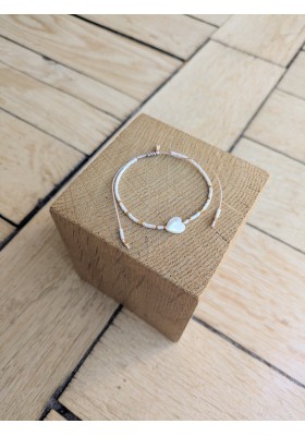 Bracelet BILLIE blanc nacré 2