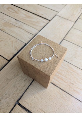 Bracelet BILLIE blanc nacré 3