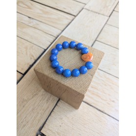 Bracelet BIANCA bleu roi et orange