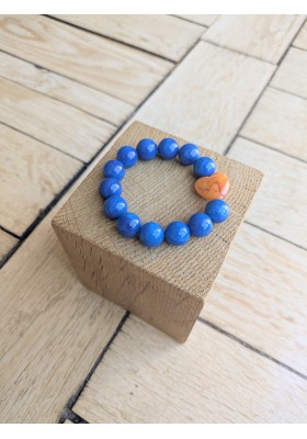 Bracelet BIANCA bleu roi et orange