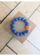 Bracelet BIANCA bleu roi et orange