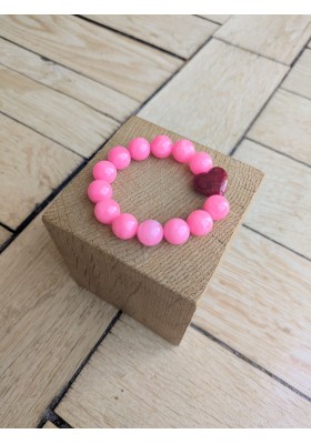 Bracelet BIANCA rose et bordeaux