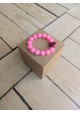 Bracelet BIANCA rose et bordeaux