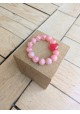 Bracelet BIANCA rose et rouge