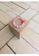 Bracelet BIANCA rose et rouge