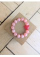 Bracelet BIANCA rose et rouge