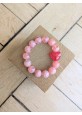 Bracelet BIANCA rose et rouge