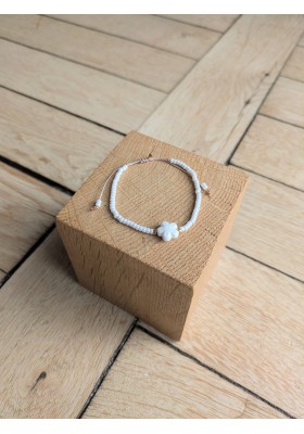 Bracelet BESSIE écru fleur